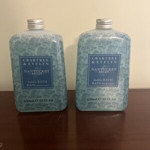 Lot Of 2 Crabtree & Evelyn Nantucket Briar Bubble Bath 22 Oz Discontinued